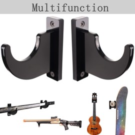 YSKmanhuo Sword Wall Mount katana wall mount Holder acrylic lightsaber Display Hanger compound bow wall mount Adjustable Wall Hook for Katana Wakizashi Tanto Genji Sword Rack (Black)