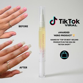 Radiant Cosmetics Organic Nail Growth Oil for Growth, Strengthening, Brightening and Moisturizing - Nail Vitamin Essentials (Vegan & Cruelty-free) - Specification: Nail Growth Oil
