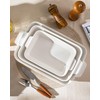 MALACASA Casserole Dishes for Oven, Ceramic Baking Dishes Set of