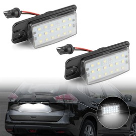 GemPro Nissan LED License Plate Light for X-Trail T32, Rogue T32, Skyline Crossover J50, Murano Z51, Z50, Lafesta B30, Cima F50, Infiniti J50, S51, F50, Pathfinder, Altima, Maxima NV1500, NV2500,