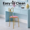 Modern Vanity Chair Stool, Cute Butterfly Shaped Backrest Makeup Chair