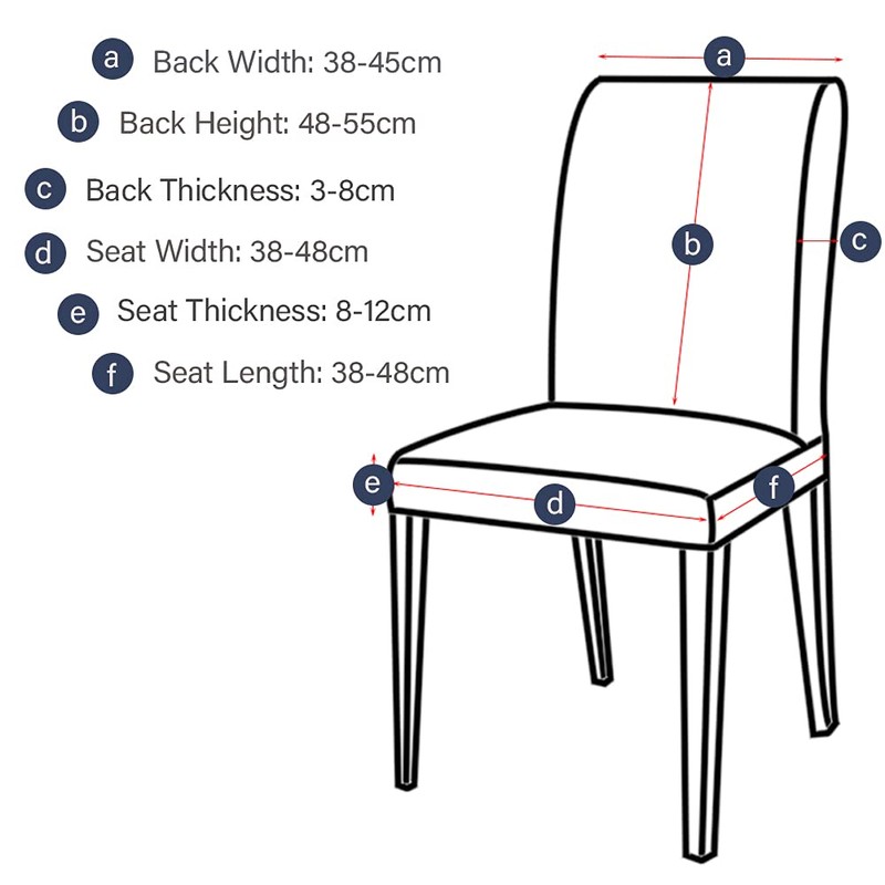 Leeyunbee Set of 4 Dining Room Chair Covers, Removable, Washable,