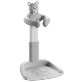 Baby Shower Stand with Anti-Slip Base,Teddy Bear Shaped Bathtub Dish, Pink, Bath Assistant, Bath, Bathtub. (Gray)