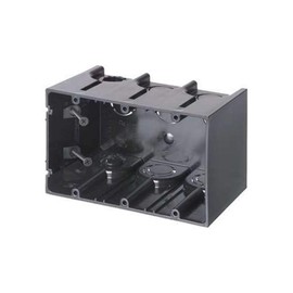 Arlington One-Box F103 Non-Metallic Switch Outlet Box, Plastic, 61.2 cu-in, 3 Gangs, 3 Outlets