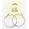 The Sak Basic Silver Twisted Hoop Earrings 1.5" Diameter nwt