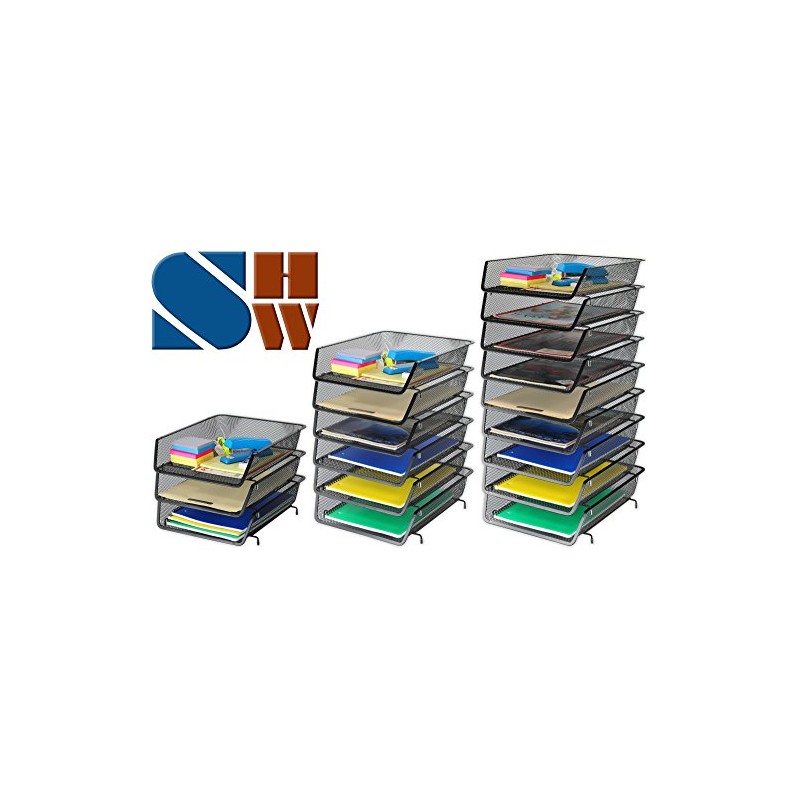 Simple Houseware - Organizador de escritorio apilable para documentos y