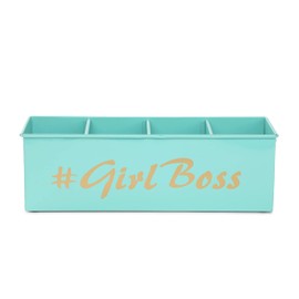 DUDKI HOME QUINTESSENTIALS 4 Compartments Pen and Makeup Stand -Gift Office Desk Décor Storage Pen Organizer for Desk