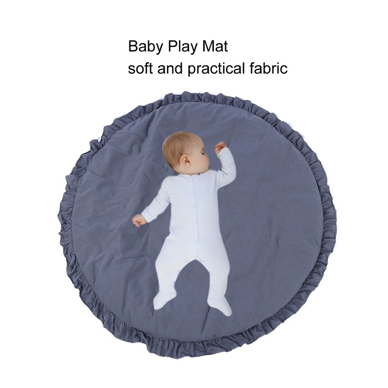 Baby Play Mat Round Shape Carpet Soft Cotton Decoration Crawling