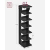 VASAGLE 7-Tier Vertical Shoe Rack, Narrow Shoe Storage Organizer with