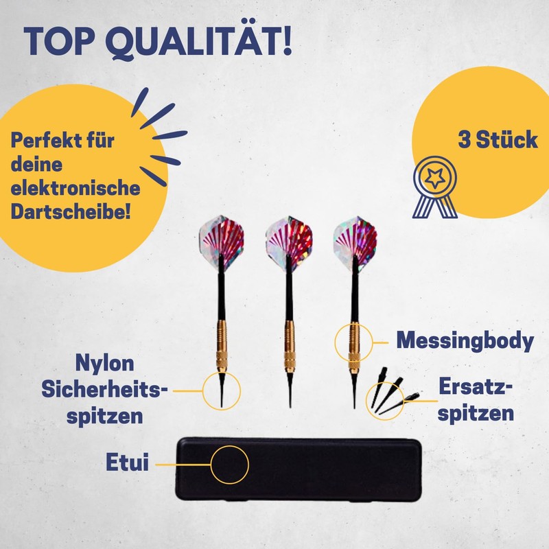 BEST SPORTING Safety Darts Knight Pack of 3 Soft Darts