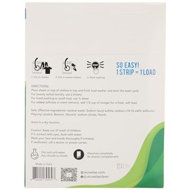 Ecowise Clean, Hojas de detergente para ropa ecológicas, hojas de lavadora biodegradables concentradas, florales, 30 unidades (paquete de 1)
