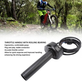 Generic Throttle Handle with Rolling Bearing, 22mm Throttle Grip with Throttles Cable, Twist Throttles Accelerator Handle Grip for Electrice Dirt Bike, for Surron, for Light Bee