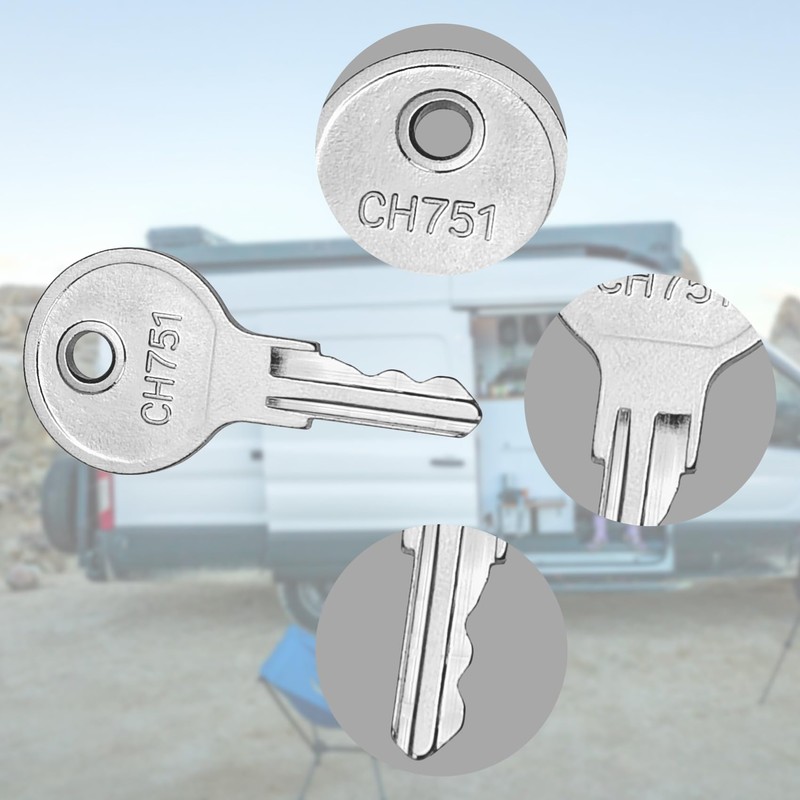 10 Pcs CH751 Replacement Keys, RV Keys Universal CH751 Replacement