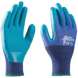 Safety Gloves, Organic Work Gloves, Oeko-Tex Standard 100 Certificate, Ecological, Safe for Hands, Non-Slip, Ideal for Repairs Workshop, Home (1 Pair, 9 Inches)