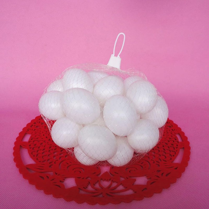Kisangel Chicken Coop Eggs: 30Pcs White Fake Eggs, DIY Crafts,
