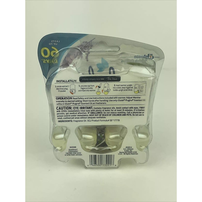 Glade PlugIns Scented Oil (2) Refills Lavender & Peach Blossom