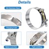 Tnisesm 16Pcs 8 Sizes T-Bolt Hose Clamps, 304 Stainless Steel