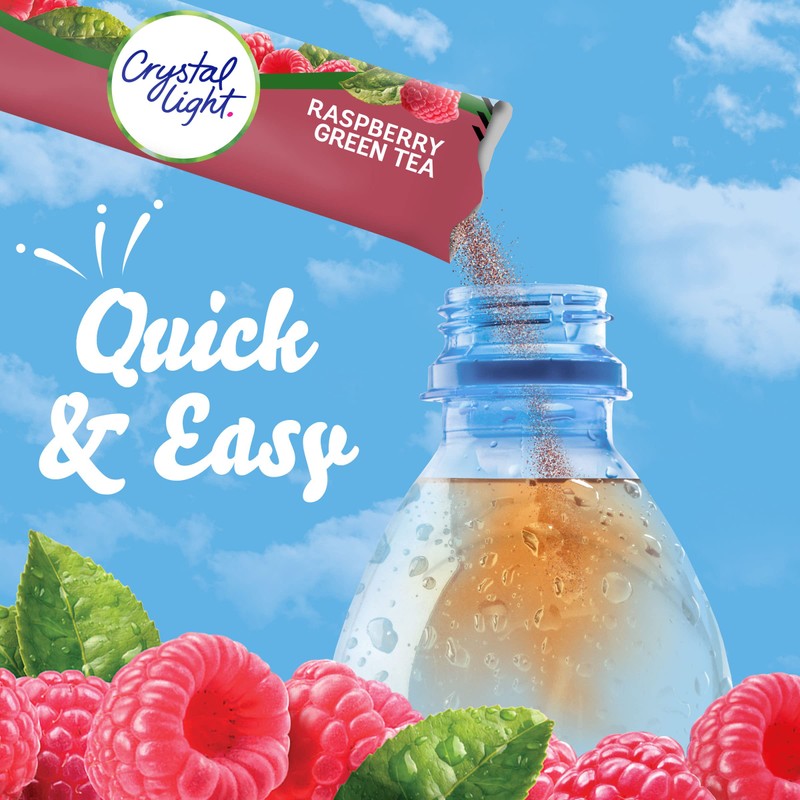 Crystal Light On The Go Raspberry Green Tea, 10-Packet Box