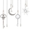 BENECREAT 4Pcs Alloy Ceiling Fan Pull Chain Extenders, Key Star