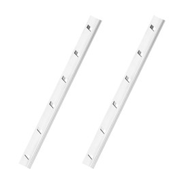 Gedotec Shelf Support Rail System Wall Rail Metal for Screwing on and Inlet | Shelf Rail for Wall Mounting | Length: 1000 mm | Steel Silver | Pack of 2 - Shelf Support Rail for Shelf Support