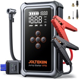 Joltekon Jump Starter with Air Compressor, 5000A Portable Car Battery Jumper Starter(All Gas/10L Diesel) with 150PSI Auto-Shutoff Tire Inflator, 12V Lithium Jump Box for Car Battery Portable