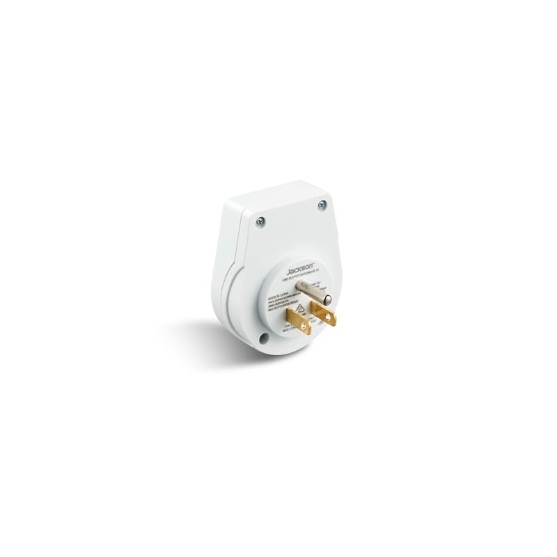 Jackson AUS - USA & Canada USB-A Travel Adapter, White