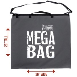 Fitzgerald Fishing Tournament Weigh in Fish Bag - Heavy Duty Fish Bags That Transport Fish Safely, are Leak and Rip Resistant, Include Zipper Closure - Mega Bag Logo