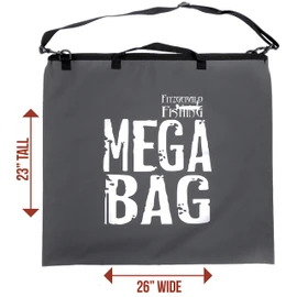 Fitzgerald Fishing Tournament Weigh in Fish Bag - Heavy Duty Fish Bags That Transport Fish Safely, are Leak and Rip Resistant, Include Zipper Closure - Mega Bag Logo