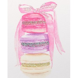 Tarjetas en blanco Papyrus con sobres, pila de macarons (14 unidades)