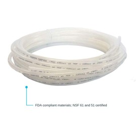 John Guest 1/4 Inch x 25 Feet LLDPE Tubing, Flexible Water Tubing for Plumbing, Natural, PE-08-BI-025F-N