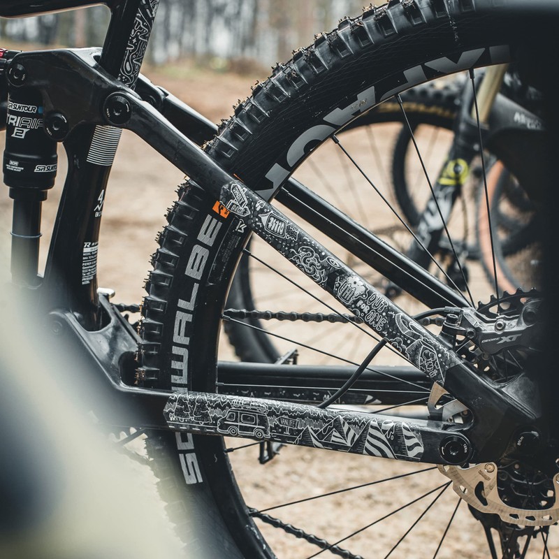 Riesel Design Protectors Stickers Triangle Rear Bike Frame - Tape