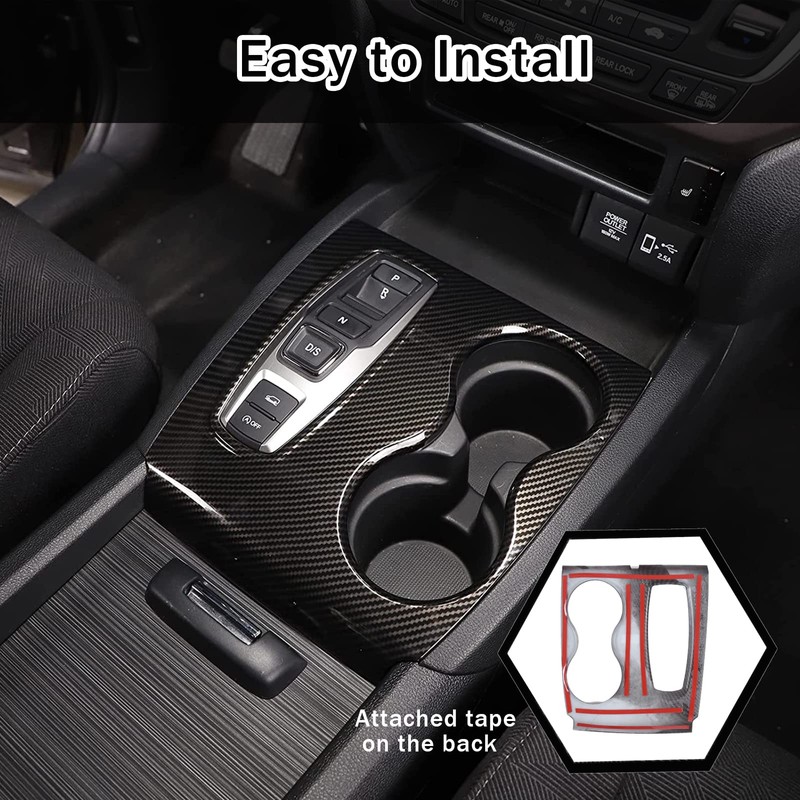 HIRUFAIT Gear Shift Panel Cover Trim for Honda Pilot 2016-2022/