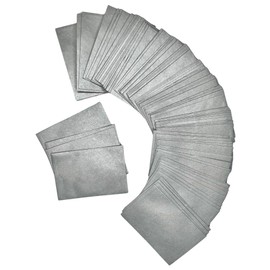 Sobres Plateados para Tarjetas de Visita, 6,5 x 9,6 cm, Sobres de Regalo Pequeños, Paquete de Sobres Elegantes de Color Plata (50)