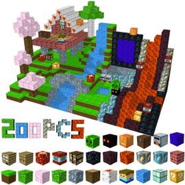 Tebieniub 200PCS Magnetic Building Blocks Toys for Boys Girls,0.8IN Magnetic Stacking Cubes for Kids Ages 3+,STEM Games Toys for Age 3-12 6-8, Construction Skills Tiles,Birthday for boy Girl