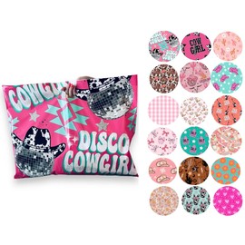 Trendy Chick Mailers - 100 pack die cut Merchandise and Shopping Bags. Perfect for Retail Stores, Boutiques, Gift Shops, and Festivals. Western, Cute and Trendy designs (Disco Cowgirl, 20x15)