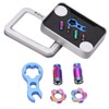 SPYMINNPOO Bicycle Valve Cover, 7pcs Titanium Alloy Bicycle Presta Valve