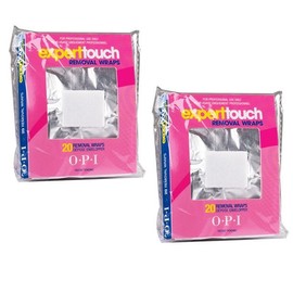 Opi Expert Touch Gel Nail Polish Remover Foil Wraps 20 Pcs - 2 Packs