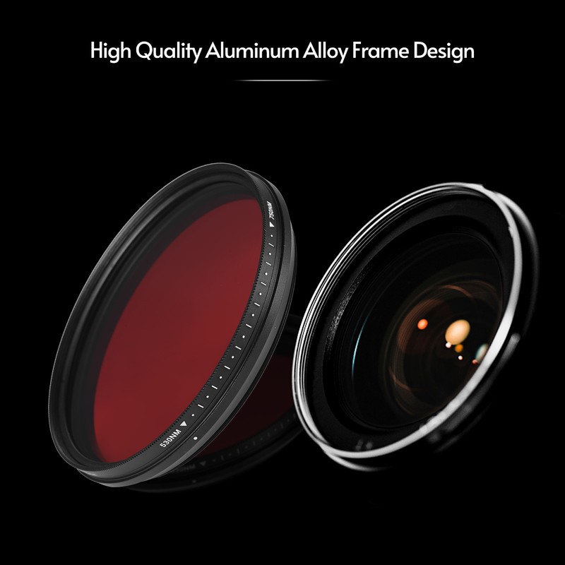 FOTGA 82mm Adjustable Infrared Filter IR Pass X-Ray Lens Filter