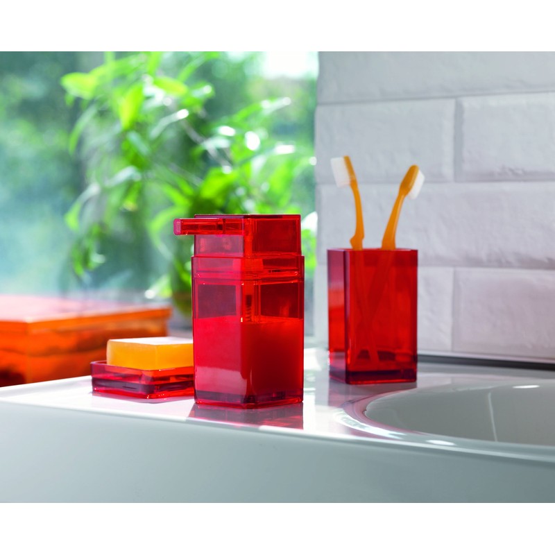 Spirella WC Bürste Klobürste Toilettenbürste „Cubo“ mit hygienischem Behälter Gelb