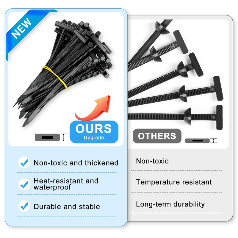 Nylon Universal Cable Tie Buckle, Heavy Duty Self-Locking Nylon Zip