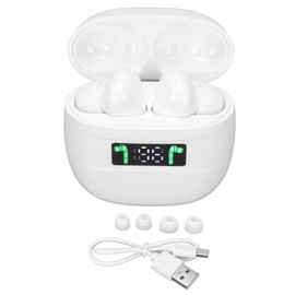 Language Translator Earbuds Support 144 Languages Online Translation Wireless Translator Device with Digital Display White
