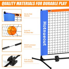 Hotnueout 5FT Small Mini Pickleball Net Set - Quick Setup Indoor/Outdoor Portable Practice Net, Net Small Equipment Training Net