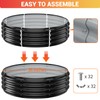 36 Inch Fire Pit Ring for Outside, Heavy Duty High