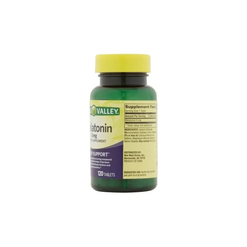 Melatonina 5mg 120cp Ayuda Dormir Suplemento Mejora Descanso Sabor Neutro