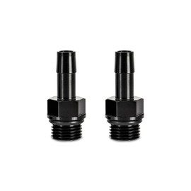 Mishimoto 2pcs M16x1.5 3/8in Aluminum Catch Can Fitting Black (MMFT-M16-38BK)