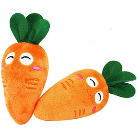 1Pc Soft Dog Toys Cute Carrot Plush Chew Squeaker Sound Pet Puppy Supplies Durable Plush Dog and Cat Toys with Multi-Squeaks