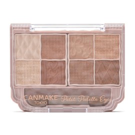 Canmake Petit Palette Eyes 04 Ammand Brulee 0.07 oz (2.0 g), Eye Shadow Palette with Tips, Brown