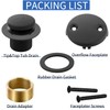 Matte Black Bathtub Drain Tip-Toe Tub Trim Set with Two-Hole