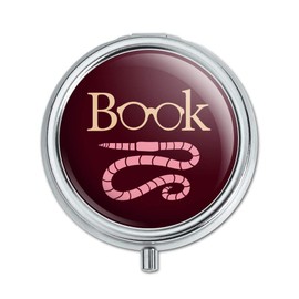 Book Worm with Earthworm Glasses Pill Case Trinket Gift Box