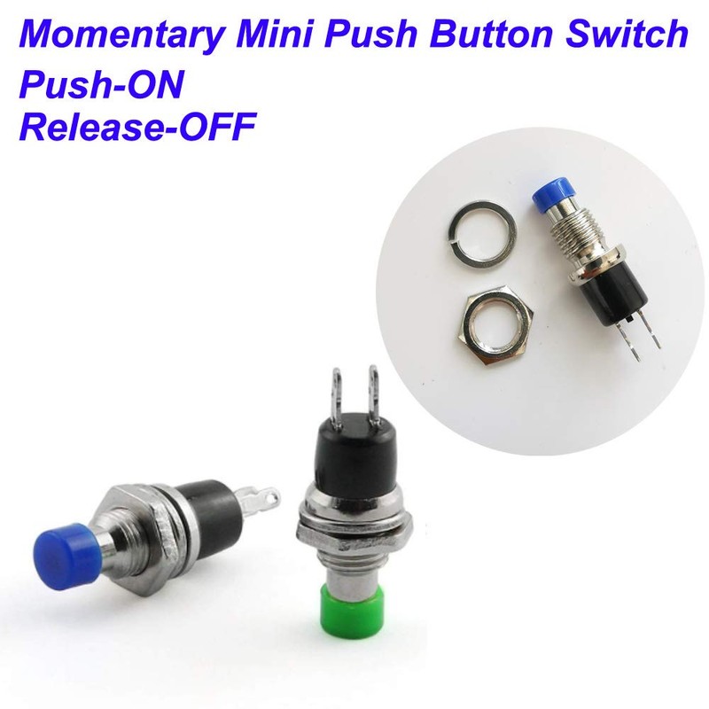 Gebildet 24pcs 7mm Mini Momentary Push Button 3V-6V-12V-24V-230V/1A, SPST Nomal